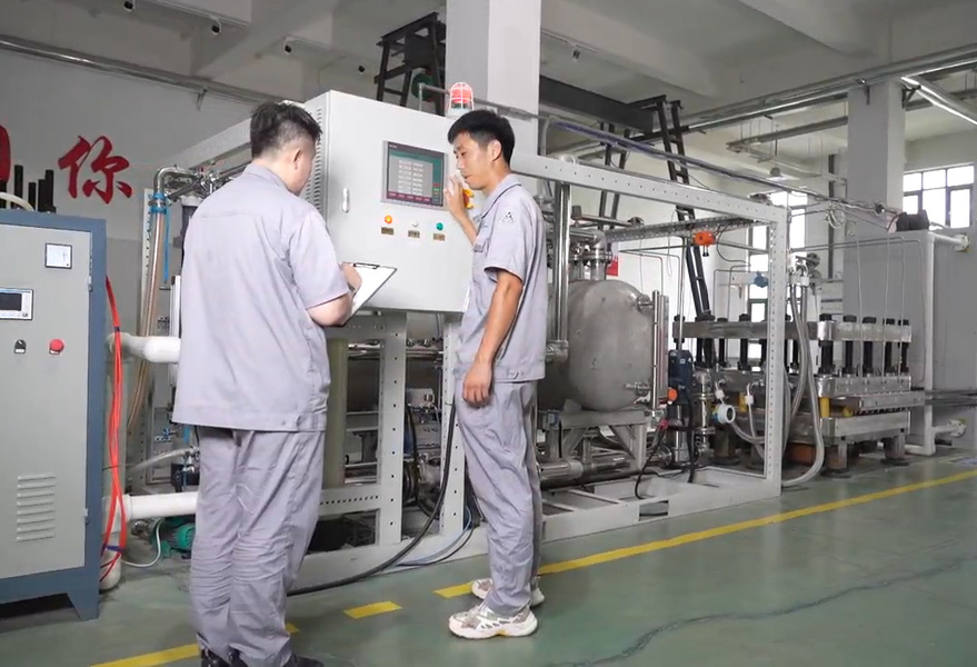Shandong Saikesaisi Hydrogen Energy Co., Ltd linea di produzione del fabbricante